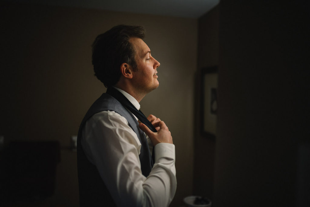 groom getting ready