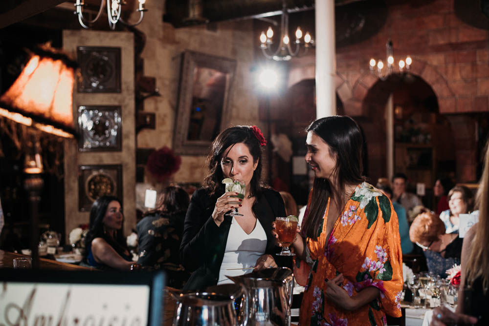 guests having a drink during reception