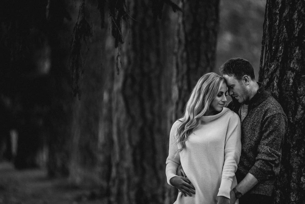 an arboretum engagement session