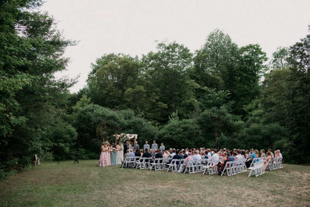 backyard wedding ceremony