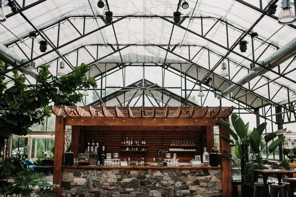 bar set up for wedding at aquatopia