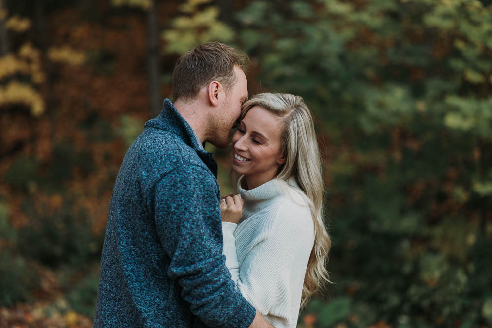 girl laughing during engagement session