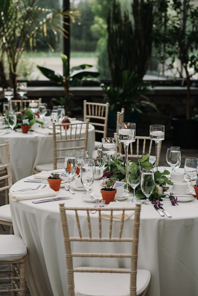 table set up for wedding at aquatopia
